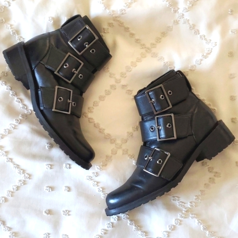 Blondo Black Combat & Moto Boots